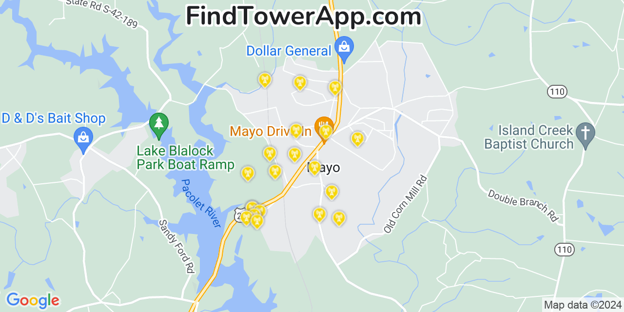 T-Mobile 4G/5G cell tower coverage map Mayo, South Carolina