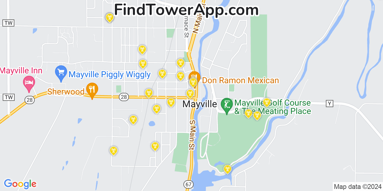 T-Mobile 4G/5G cell tower coverage map Mayville, Wisconsin