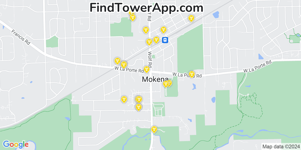 T-Mobile 4G/5G cell tower coverage map Mokena, Illinois