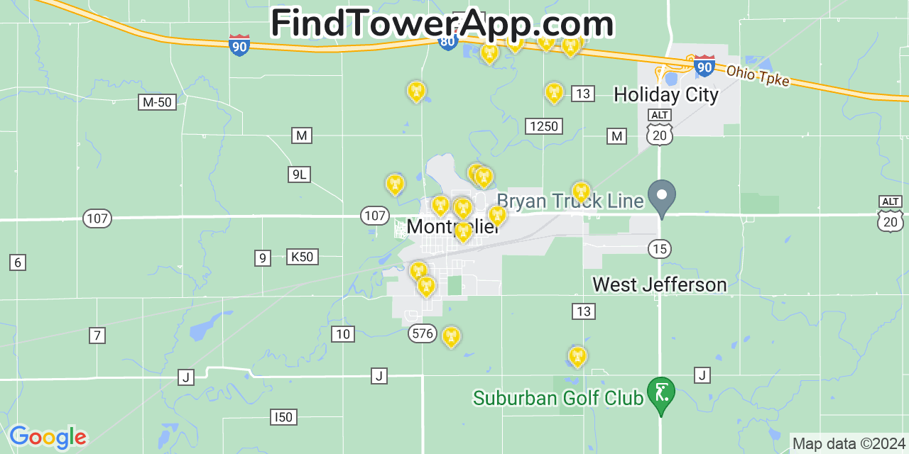 T-Mobile 4G/5G cell tower coverage map Montpelier, Ohio