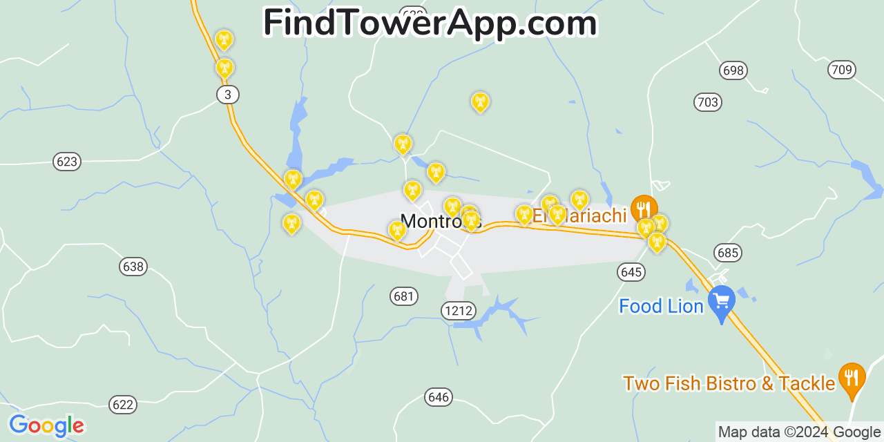 T-Mobile 4G/5G cell tower coverage map Montross, Virginia