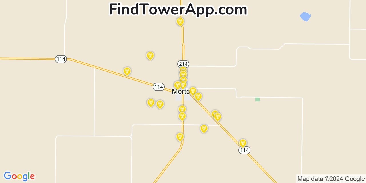 T-Mobile 4G/5G cell tower coverage map Morton, Texas