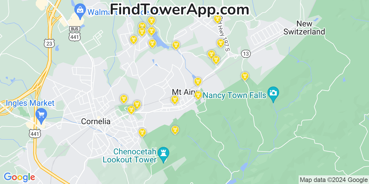 T-Mobile 4G/5G cell tower coverage map Mount Airy, Georgia