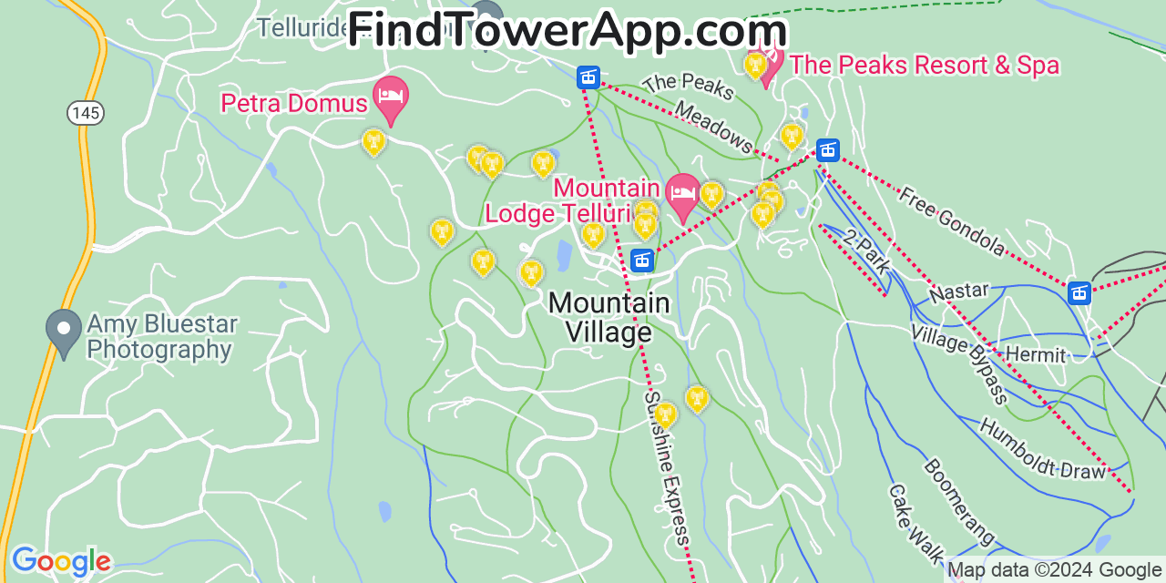 T-Mobile 4G/5G cell tower coverage map Mountain Village, Colorado