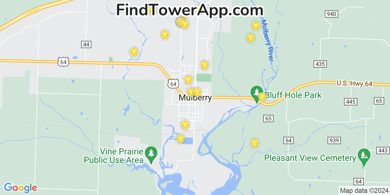 T-Mobile 4G/5G cell tower coverage map Mulberry, Arkansas