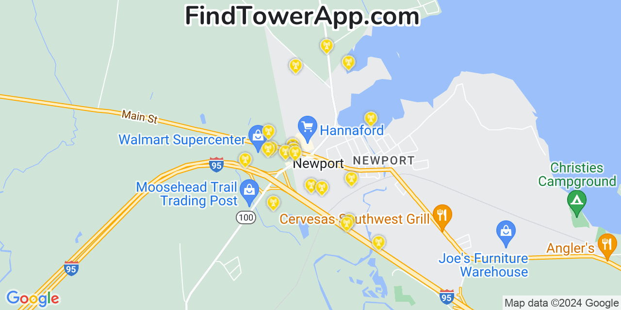 T-Mobile 4G/5G cell tower coverage map Newport, Maine