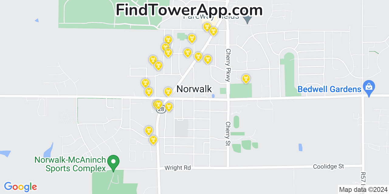Verizon 4G/5G cell tower coverage map Norwalk, Iowa