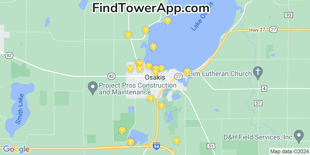 T-Mobile 4G/5G cell tower coverage map Osakis, Minnesota