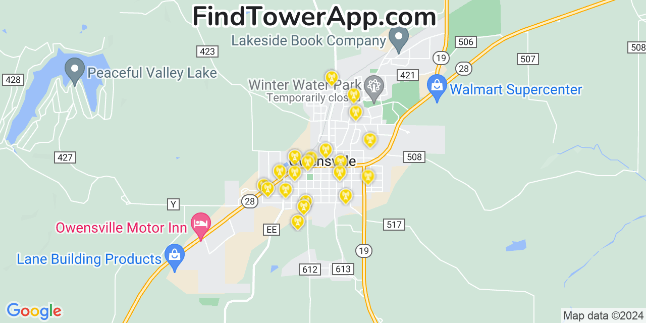 T-Mobile 4G/5G cell tower coverage map Owensville, Missouri