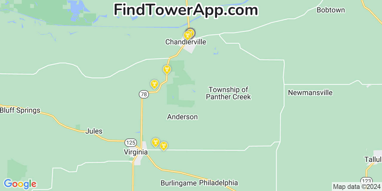 AT&T 4G/5G cell tower coverage map Palmerton, Pennsylvania