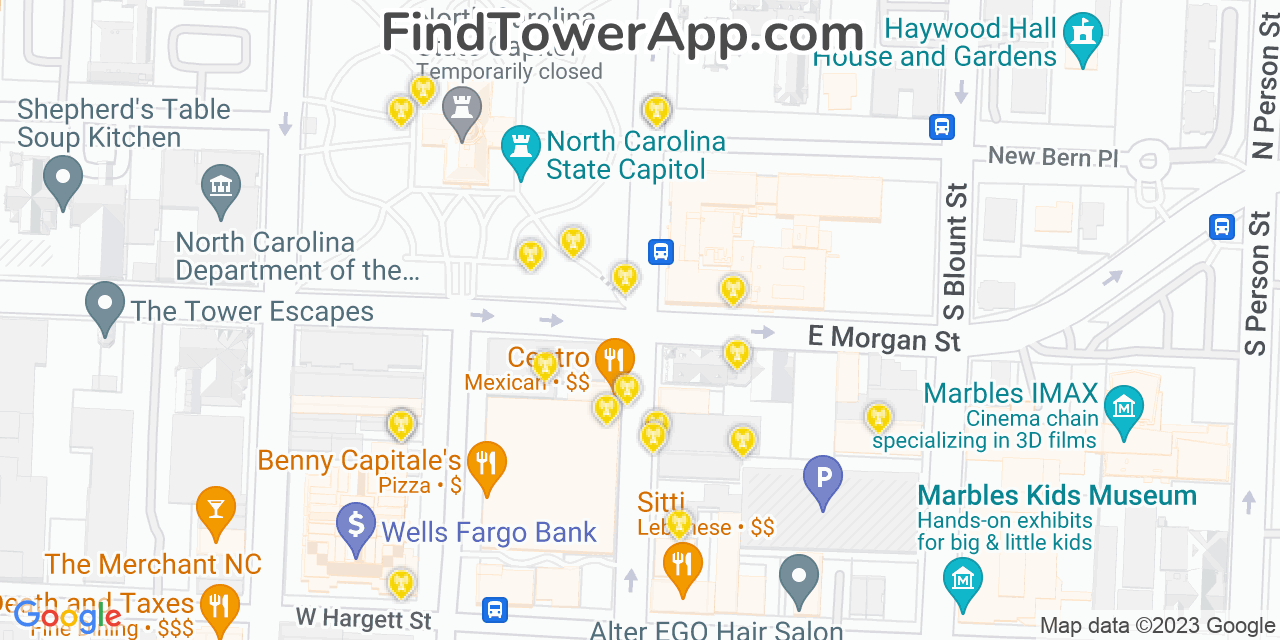 T-Mobile 4G/5G cell tower coverage map Raleigh, North Carolina