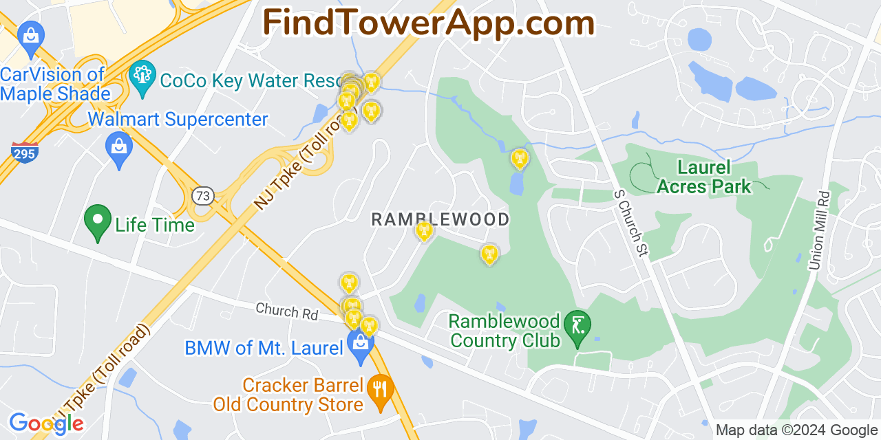 T-Mobile 4G/5G cell tower coverage map Ramblewood, New Jersey