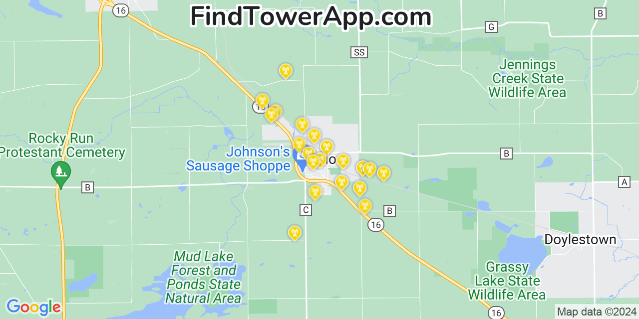 T-Mobile 4G/5G cell tower coverage map Rio, Wisconsin