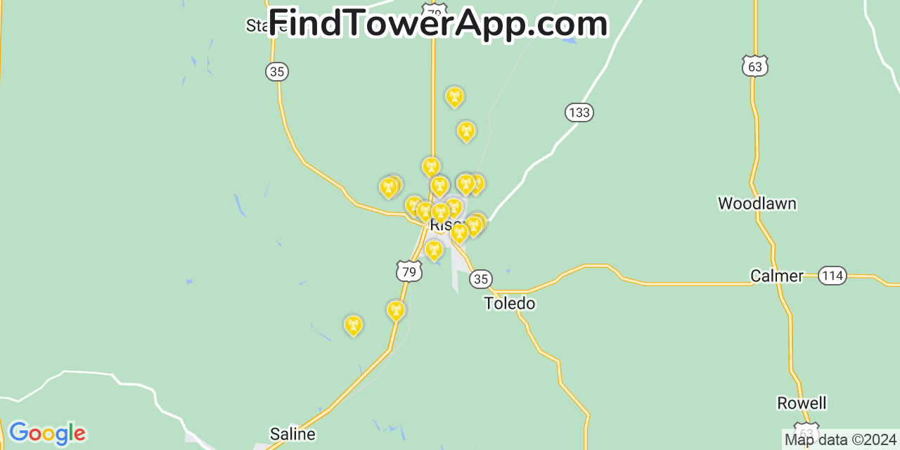 T-Mobile 4G/5G cell tower coverage map Rison, Arkansas