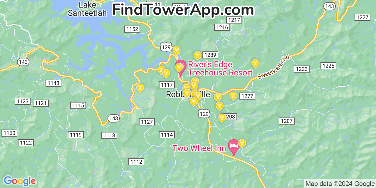 T-Mobile 4G/5G cell tower coverage map Robbinsville, North Carolina