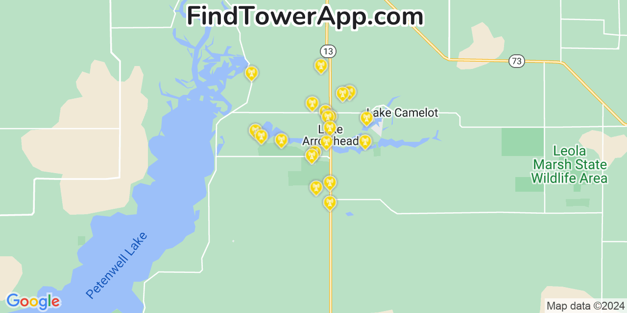 AT&T 4G/5G cell tower coverage map Rome, Wisconsin