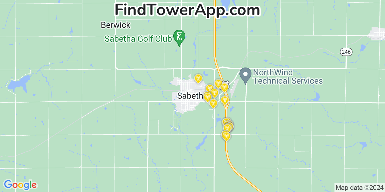 T-Mobile 4G/5G cell tower coverage map Sabetha, Kansas