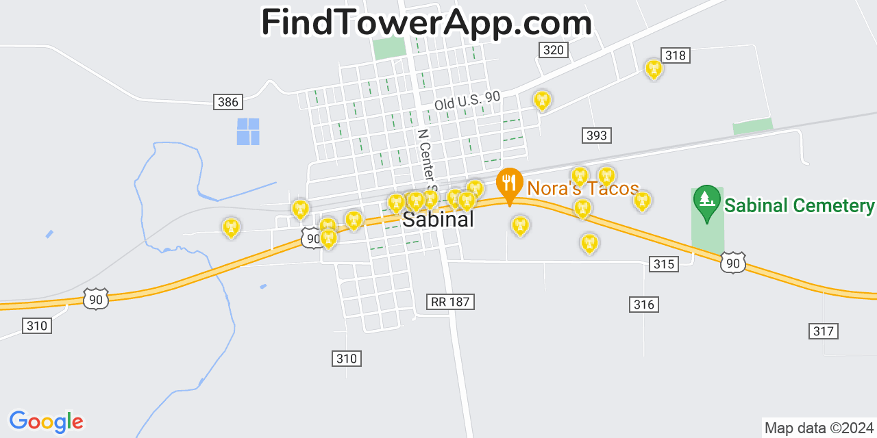 T-Mobile 4G/5G cell tower coverage map Sabinal, Texas