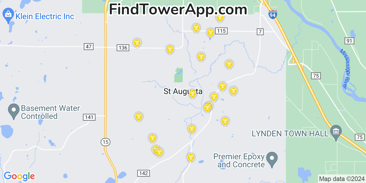 T-Mobile 4G/5G cell tower coverage map Saint Augusta, Minnesota