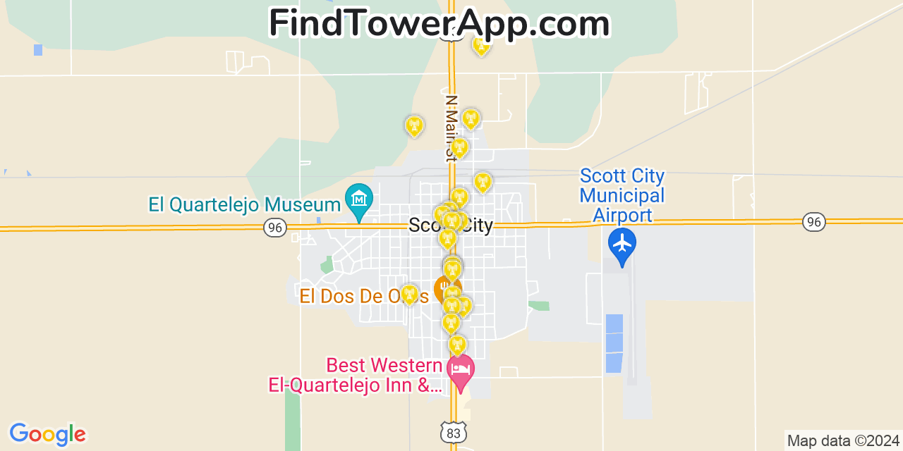 T-Mobile 4G/5G cell tower coverage map Scott City, Kansas