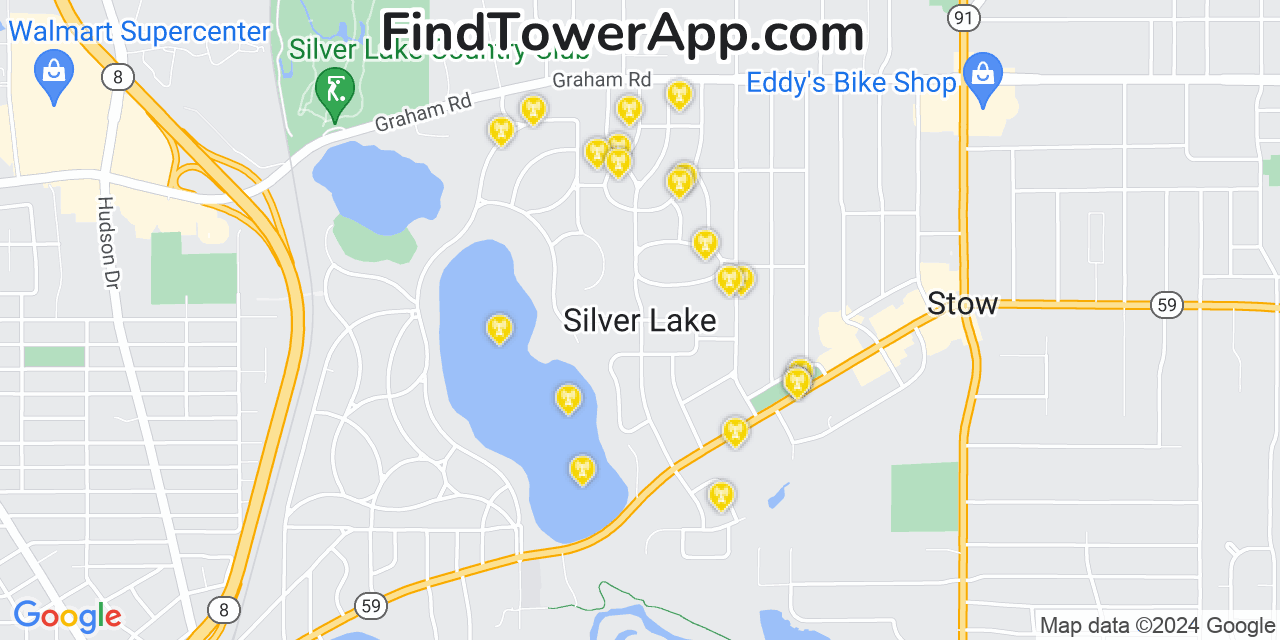 T-Mobile 4G/5G cell tower coverage map Silver Lake, Ohio