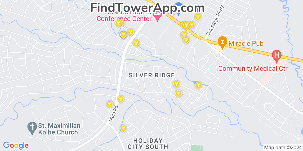 AT&T 4G/5G cell tower coverage map Silver Ridge, New Jersey