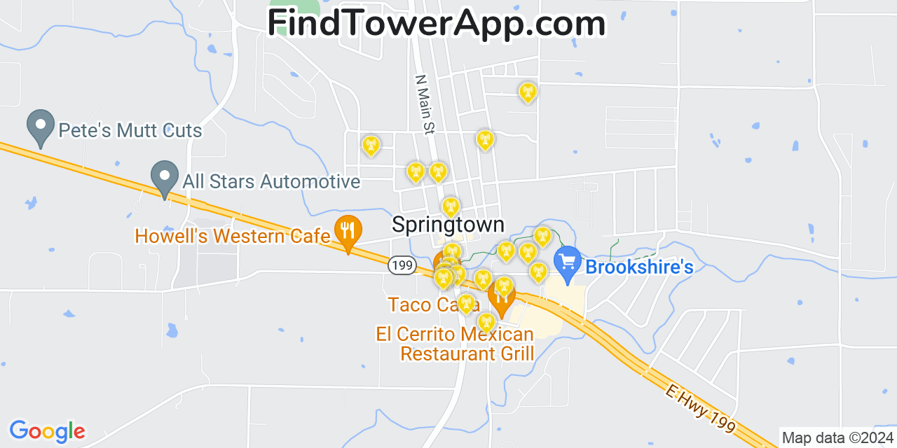 T-Mobile 4G/5G cell tower coverage map Springtown, Texas