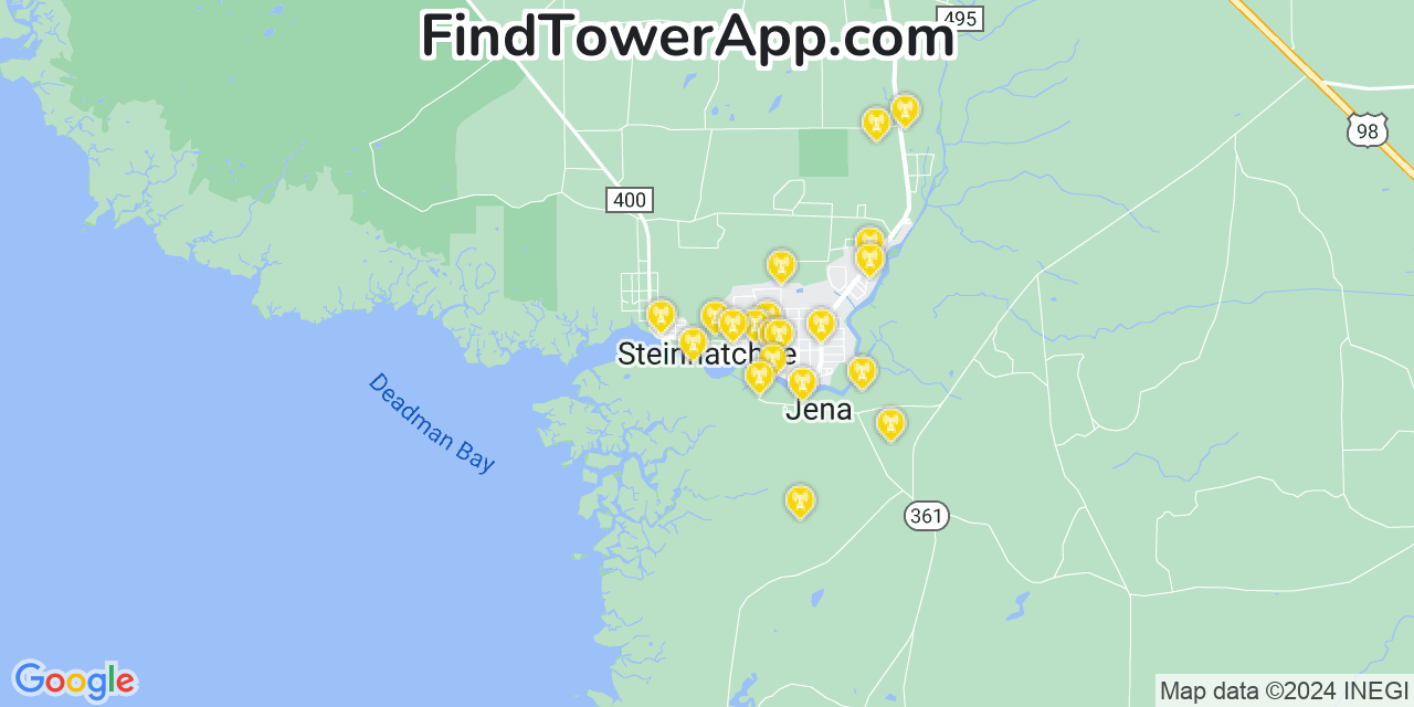 AT&T 4G/5G cell tower coverage map Steinhatchee, Florida