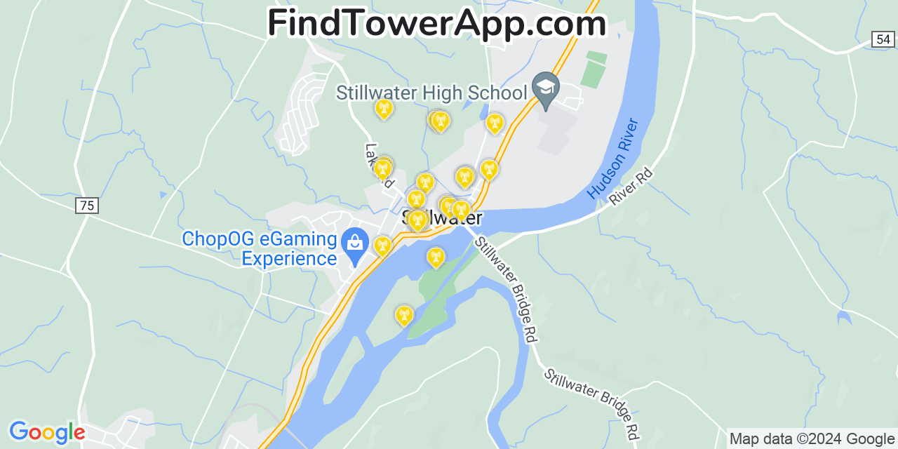 AT&T 4G/5G cell tower coverage map Stillwater, New York