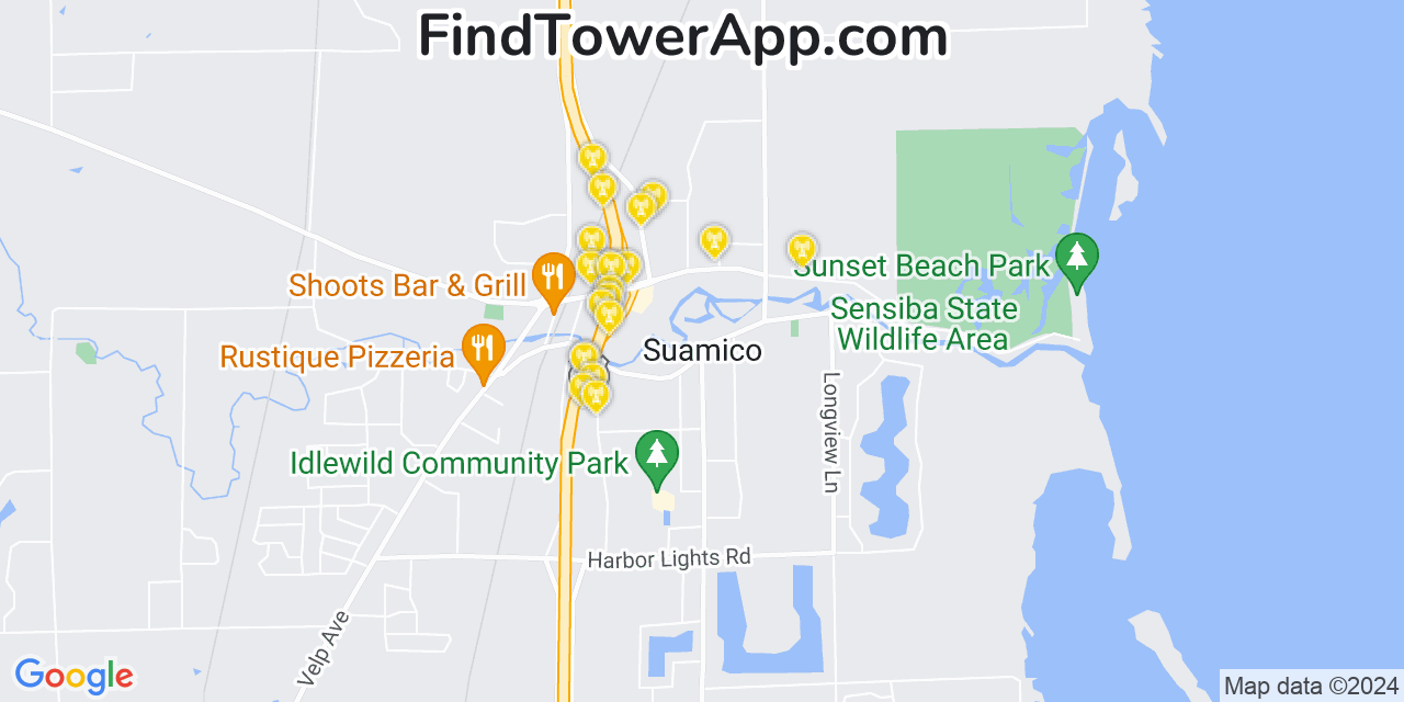 T-Mobile 4G/5G cell tower coverage map Suamico, Wisconsin
