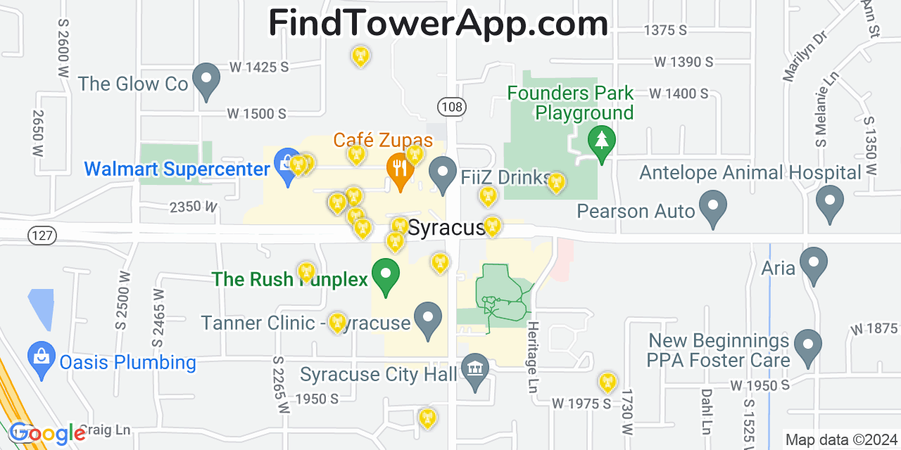 T-Mobile 4G/5G cell tower coverage map Syracuse, Utah