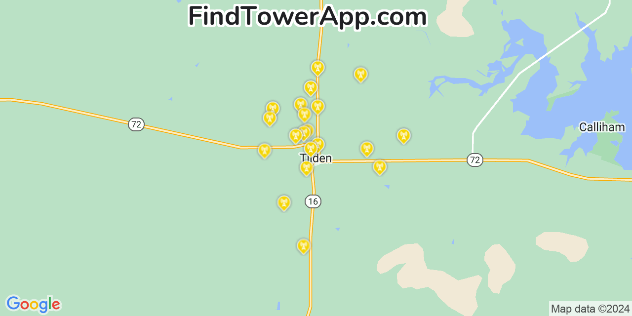 AT&T 4G/5G cell tower coverage map Tilden, Texas