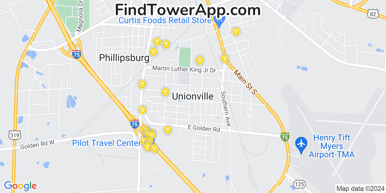 T-Mobile 4G/5G cell tower coverage map Unionville, Georgia