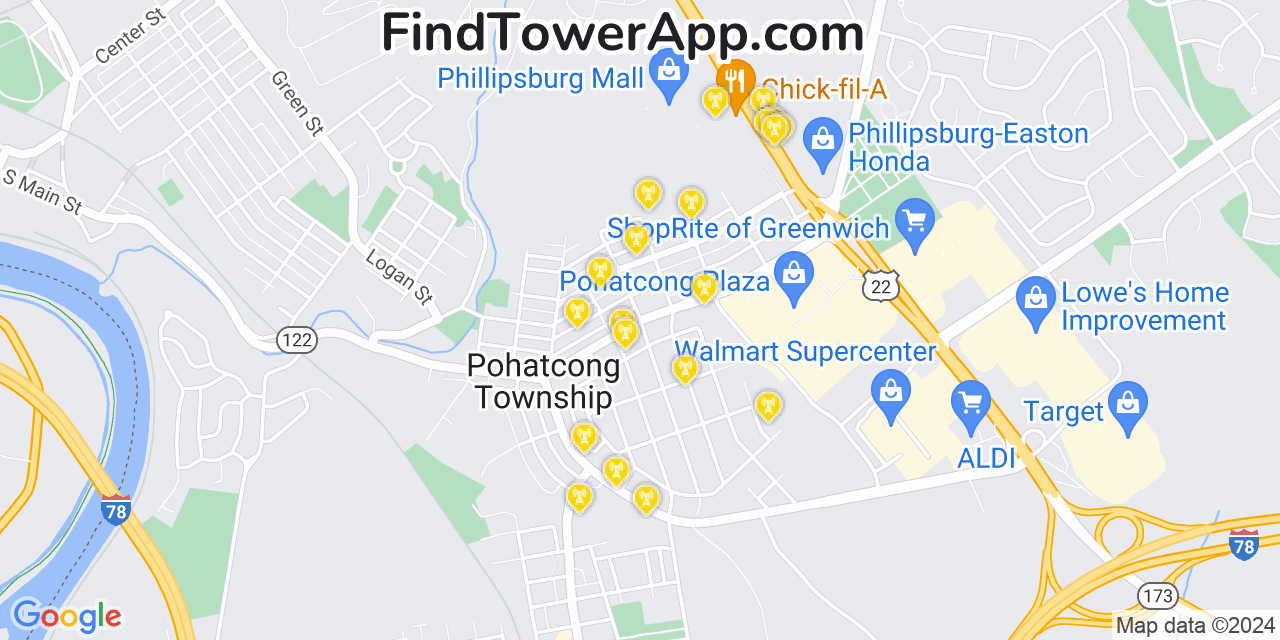 T-Mobile 4G/5G cell tower coverage map Upper Pohatcong, New Jersey