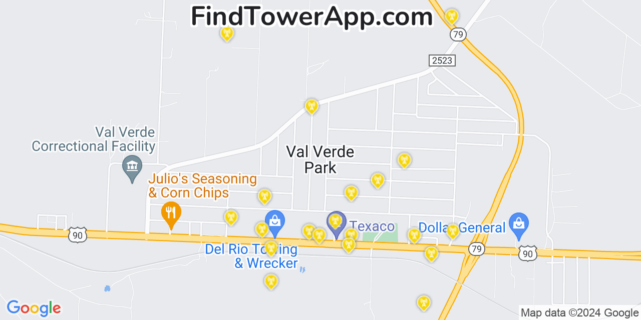 T-Mobile 4G/5G cell tower coverage map Val Verde Park, Texas