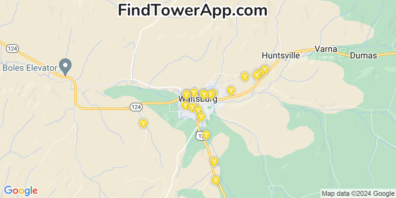 T-Mobile 4G/5G cell tower coverage map Waitsburg, Washington