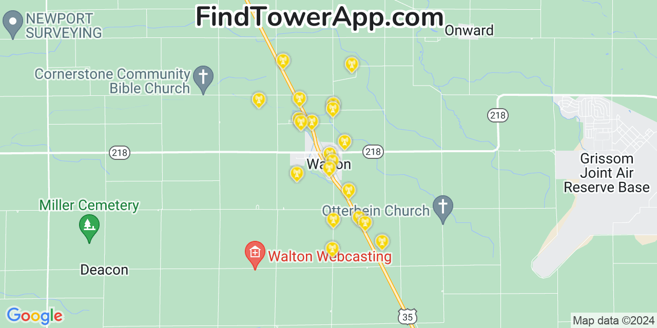 T-Mobile 4G/5G cell tower coverage map Walton, Indiana