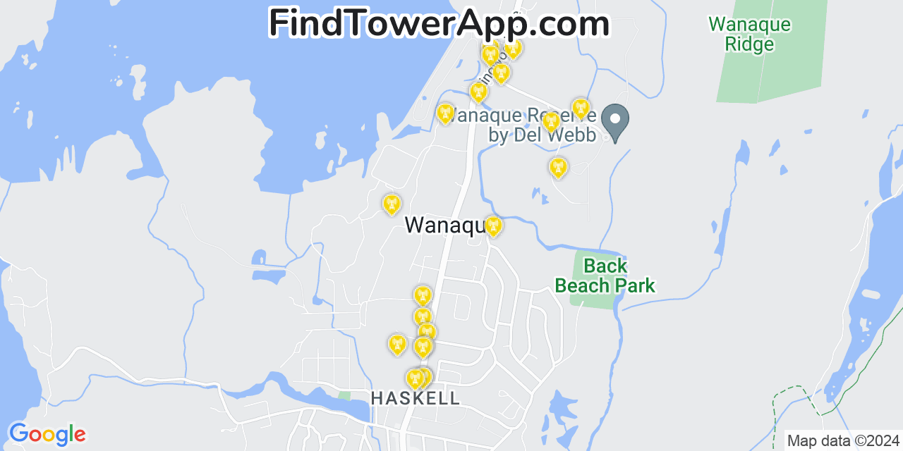 AT&T 4G/5G cell tower coverage map Wanaque, New Jersey