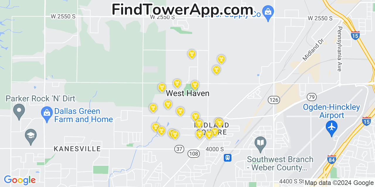 T-Mobile 4G/5G cell tower coverage map West Haven, Utah