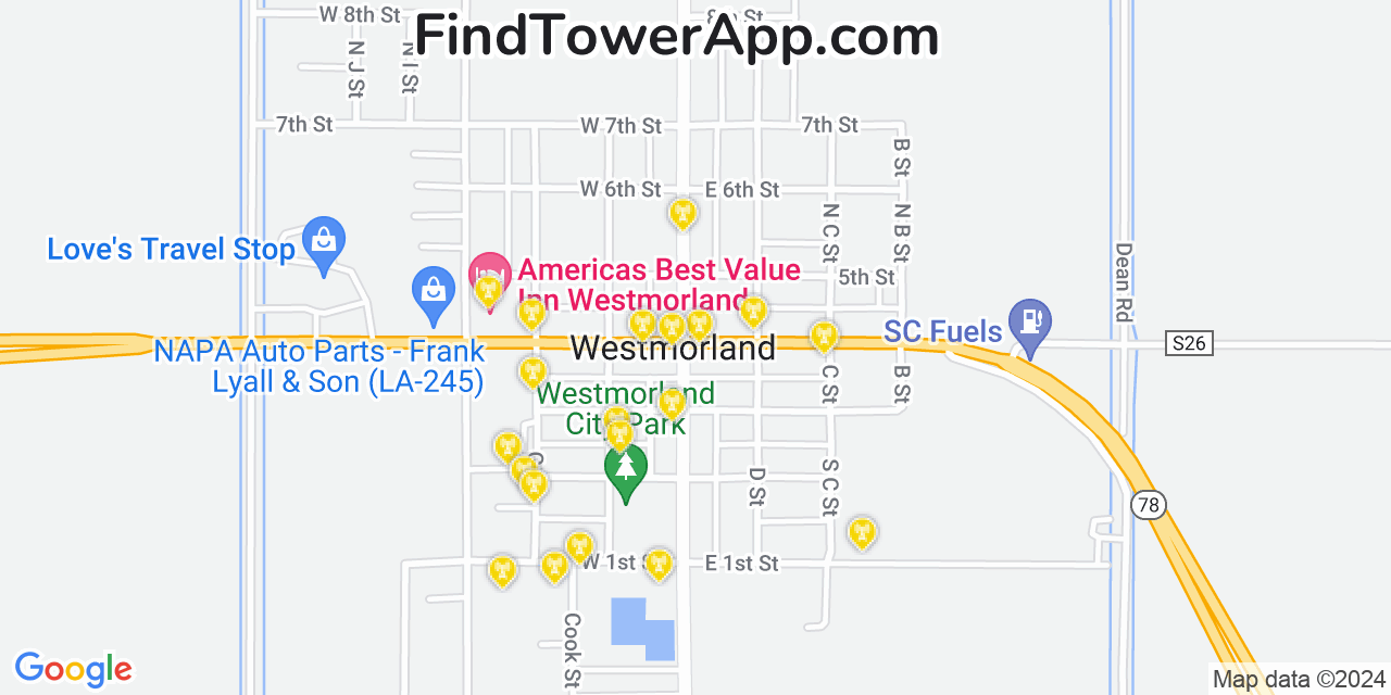 T-Mobile 4G/5G cell tower coverage map Westmorland, California
