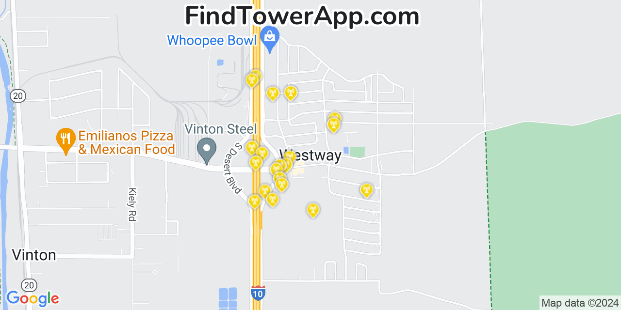 T-Mobile 4G/5G cell tower coverage map Westway, Texas