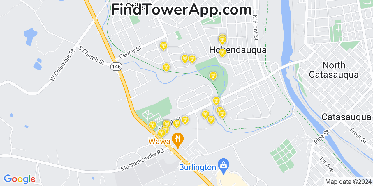 T-Mobile 4G/5G cell tower coverage map Whitehall Township, Pennsylvania