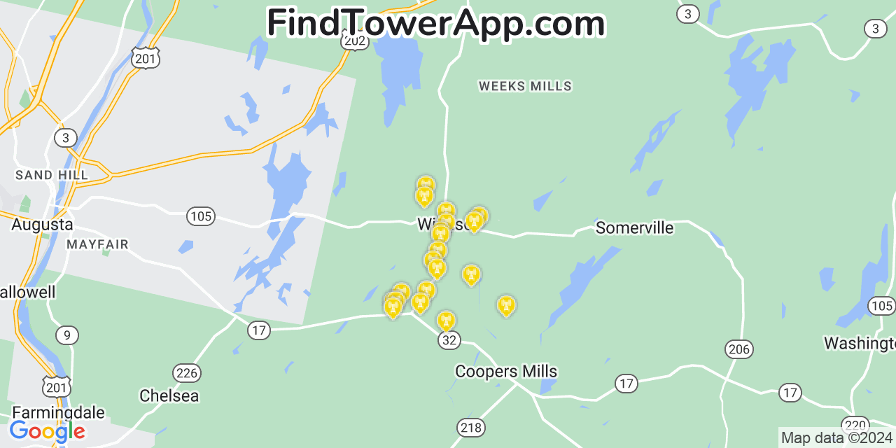 T-Mobile 4G/5G cell tower coverage map Windsor, Maine