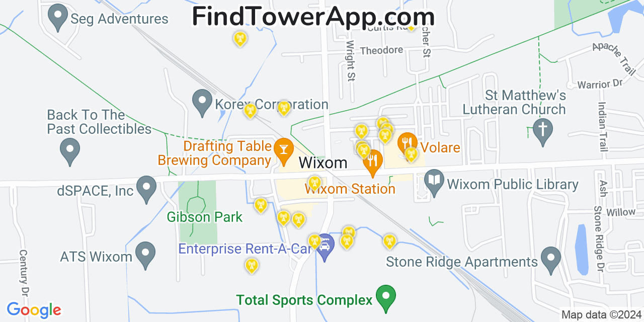 AT&T 4G/5G cell tower coverage map Wixom, Michigan