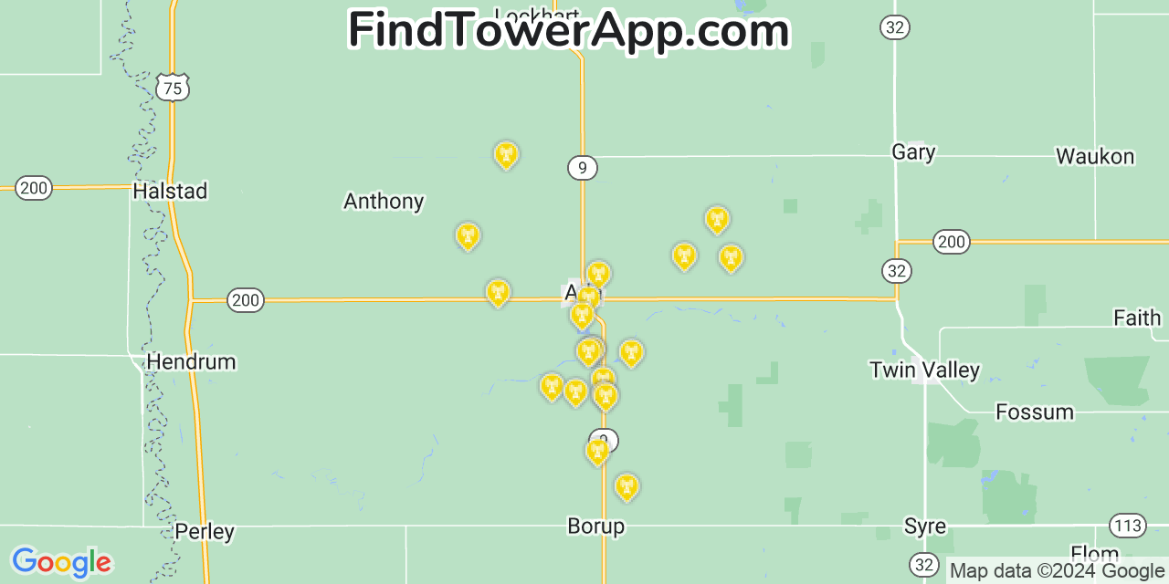 Verizon 4G/5G cell tower coverage map Ada, Minnesota