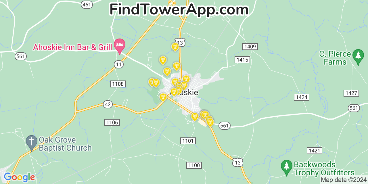 T-Mobile 4G/5G cell tower coverage map Ahoskie, North Carolina