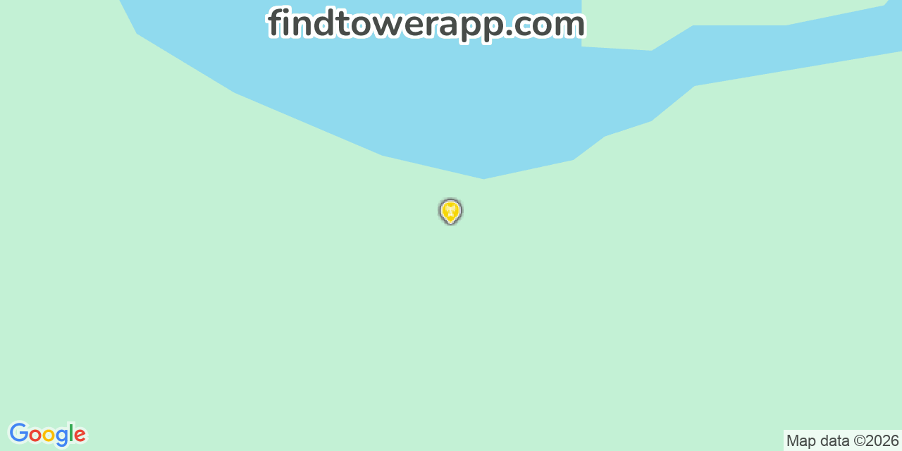 Map showing the 9 primary Verizon cell tower locations detected in Akiak, Alaska with coverage radius and signal strength indicators