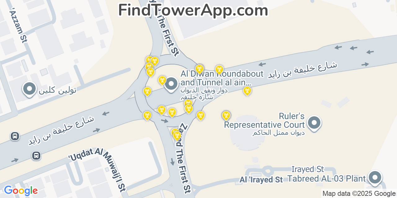 Al-Ain Cell Towers, United-Arab-Emirates - FindTower App Coverage Maps
