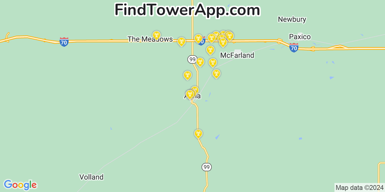 AT&T 4G/5G cell tower coverage map Alma, Kansas