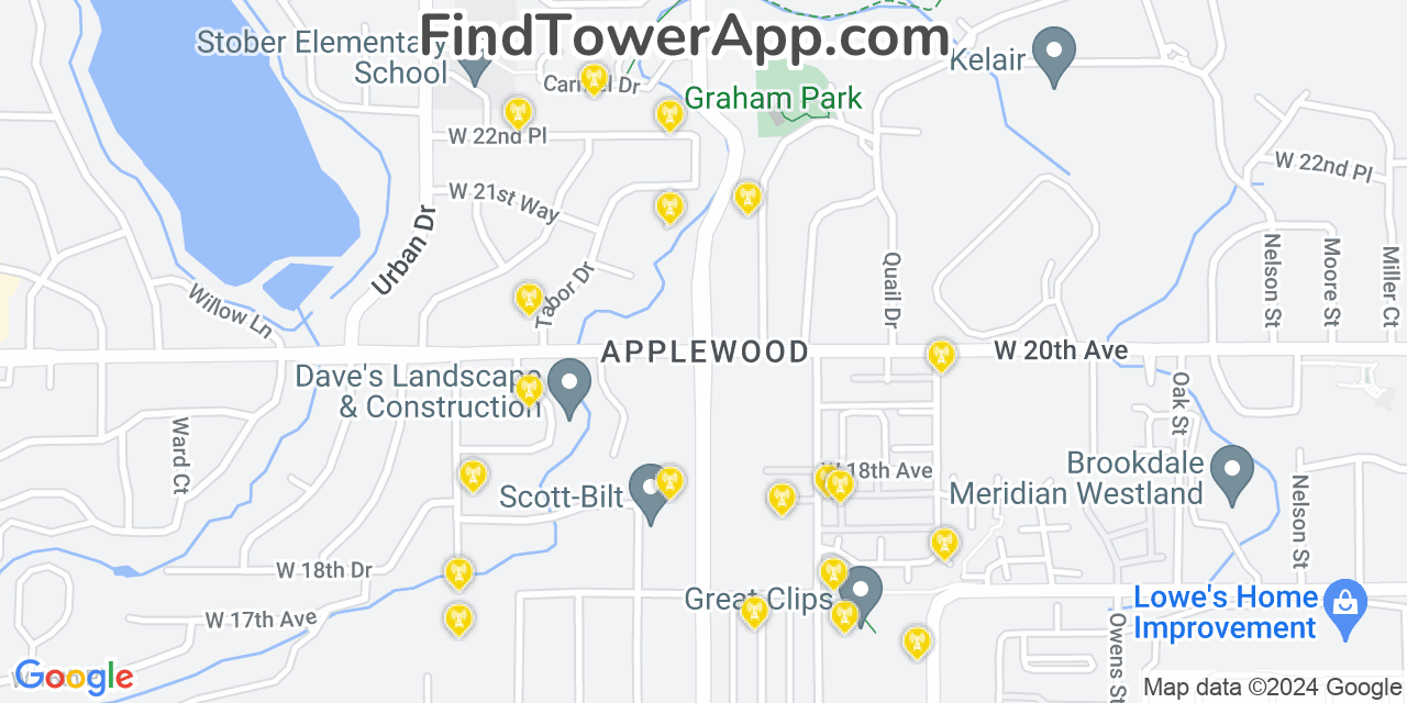 T-Mobile 4G/5G cell tower coverage map Applewood, Colorado